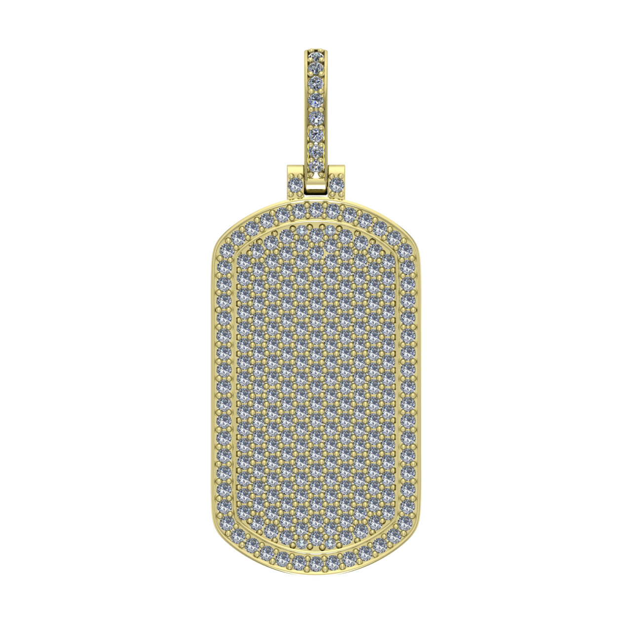 HIP-HOP DIAMONDS DOG TAG PENDANT